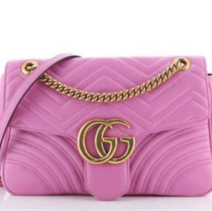 GUCCI Marmont PINK LARGE HANDBAG